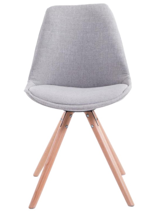 Conjunto de 4 cadeiras tecido Toulouse Natura redonda, cinza