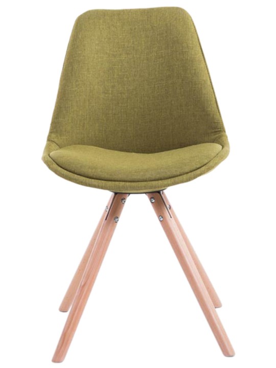 Conjunto de 4 cadeiras tecido Toulouse Natura redonda, verde