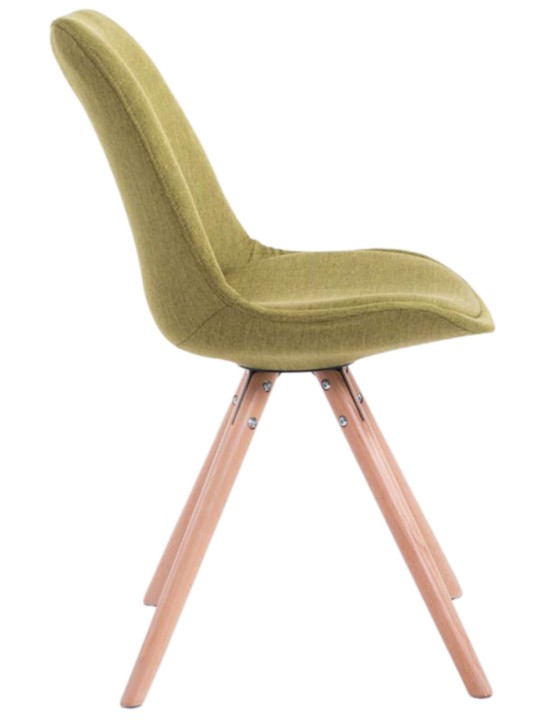 Conjunto de 4 cadeiras tecido Toulouse Natura redonda, verde