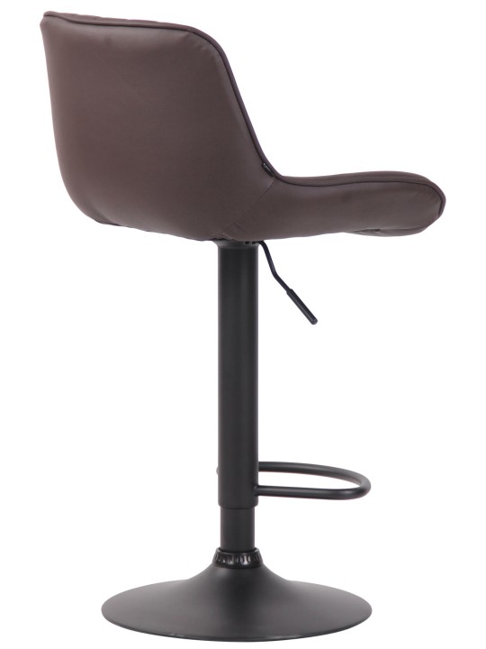 Conjunto de 2 bancos altos Lentini em pele sintética, castanho