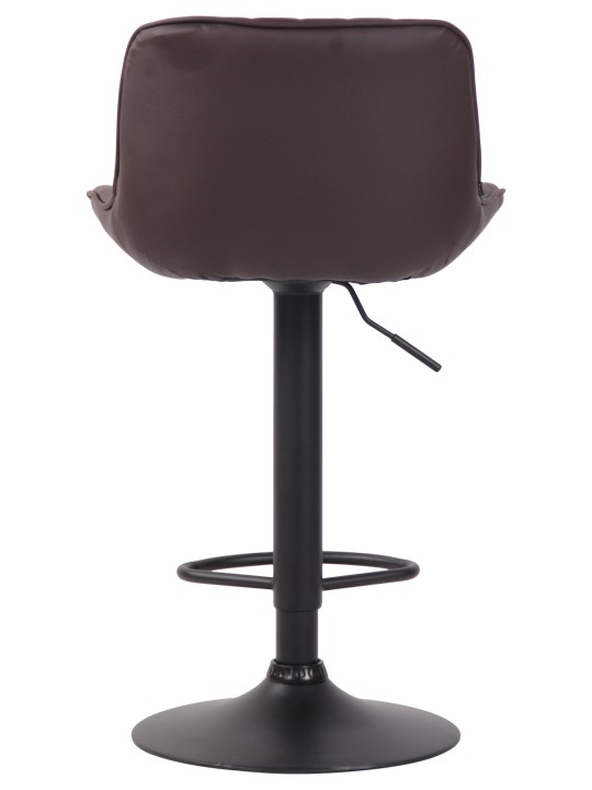 Conjunto de 2 bancos altos Lentini em pele sintética, castanho