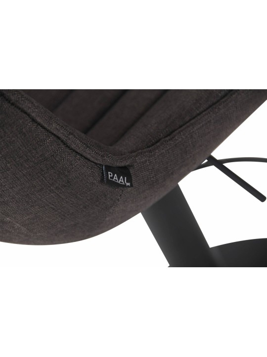 Conjunto de 2 bancos altos em tecido Lentini, cinza escuro