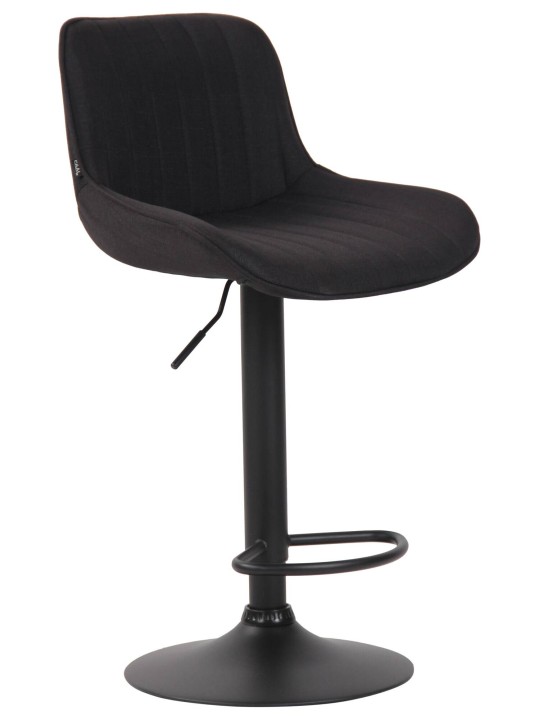 Conjunto de 2 bancos altos em tecido Lentini, preto Conjunto de 2 bancos altos em tecido Lentini, preto