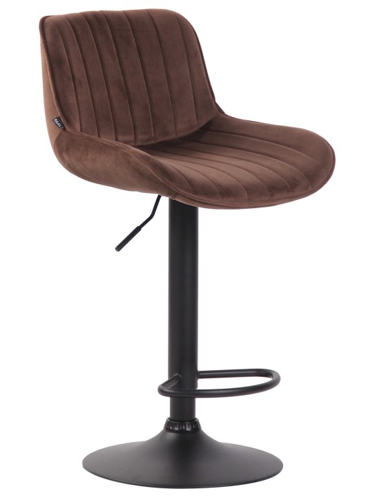 Conjunto de 2 bancos altos Lentini veludo, castanho Conjunto de 2 bancos altos Lentini veludo, castanho