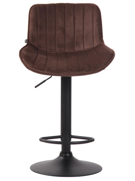 Conjunto de 2 bancos altos Lentini veludo, castanho Conjunto de 2 bancos altos Lentini veludo, castanho