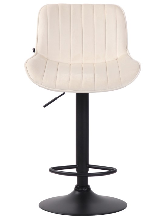 Conjunto de 2 bancos altos Lentini veludo, creme