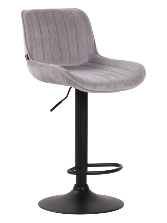 Conjunto de 2 bancos altos Lentini veludo, cinza Conjunto de 2 bancos altos Lentini veludo, cinza