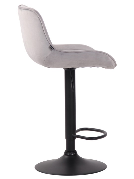 Conjunto de 2 bancos altos Lentini veludo, cinza Conjunto de 2 bancos altos Lentini veludo, cinza