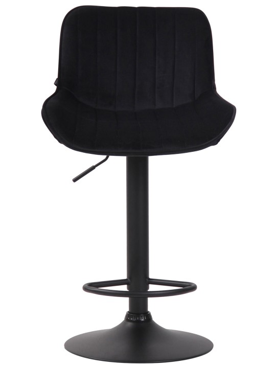 Conjunto de 2 bancos altos Lentini veludo, preto Conjunto de 2 bancos altos Lentini veludo, preto