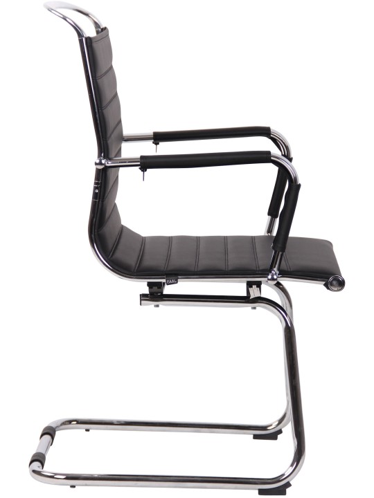 Conjunto de 2 cadeiras para visitantes Balve em couro sintético, preto