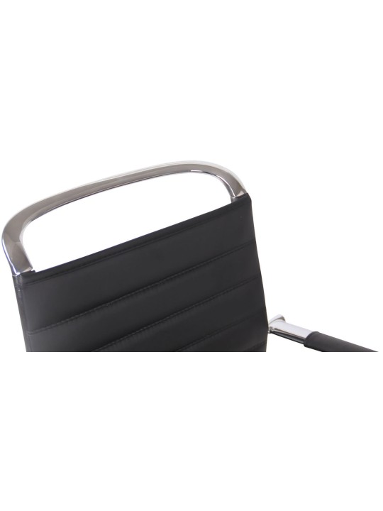 Conjunto de 2 cadeiras para visitantes Balve em couro sintético, preto