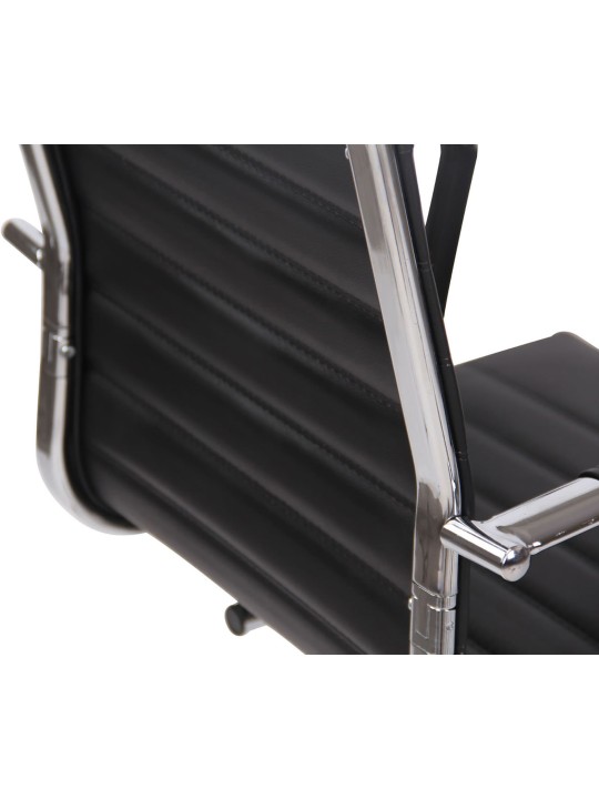 Conjunto de 2 cadeiras para visitantes Balve em couro sintético, preto