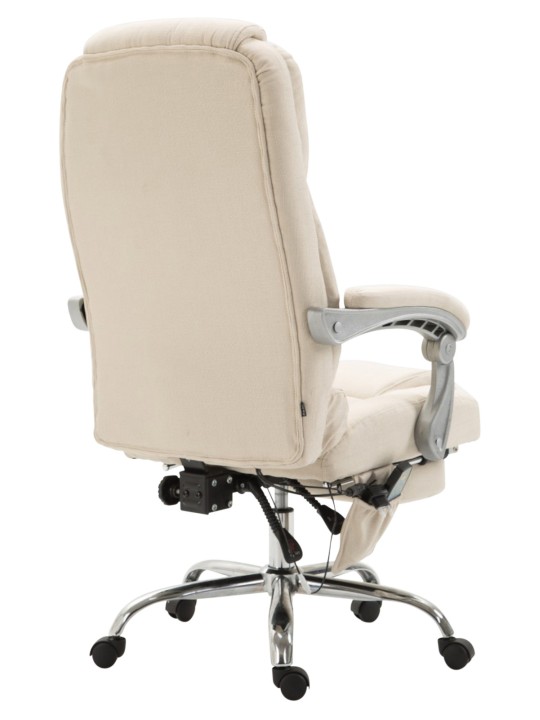 Cadeira de escritório tecido Pacific com função de massagem, creme