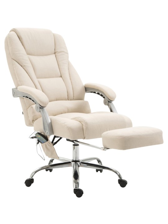 Cadeira de escritório tecido Pacific com função de massagem, creme