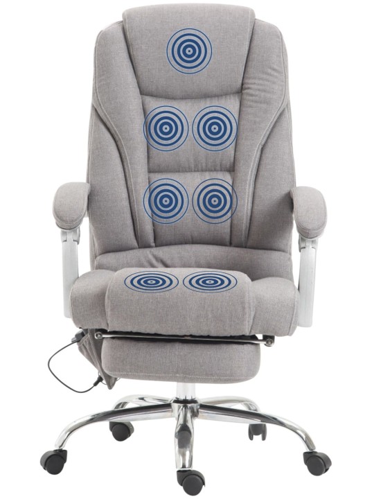 Cadeira de escritório tecido Pacific com função de massagem, cinza