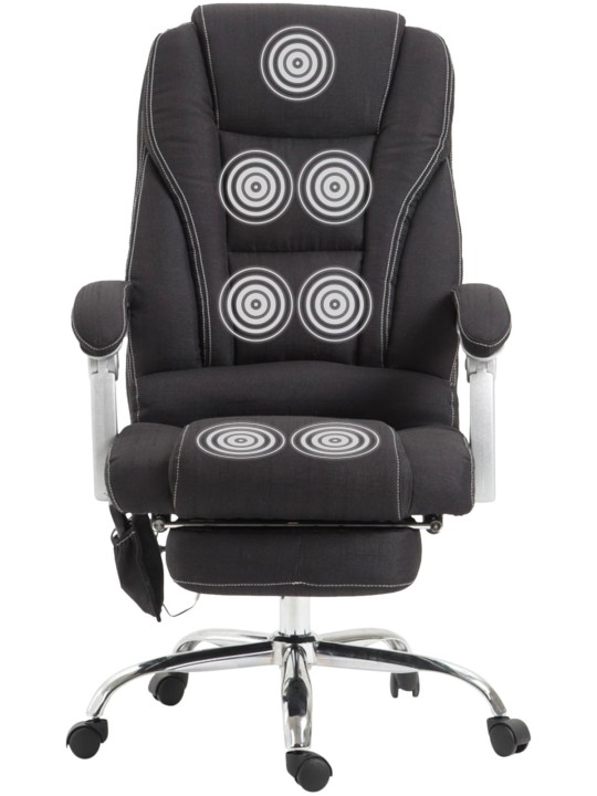 Cadeira de escritório tecido Pacific com função de massagem, preto