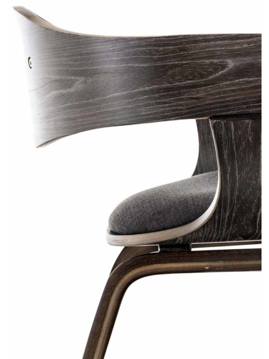 Conjunto de 2 cadeiras em tecido Kingston, cinza/cinza escuro