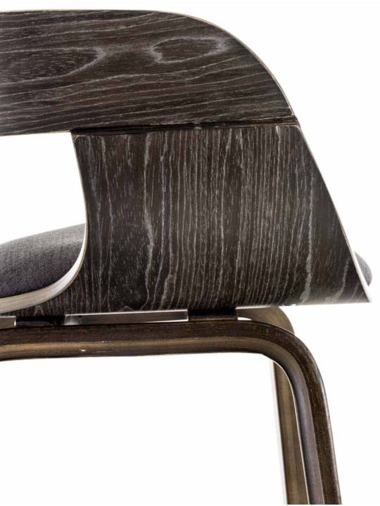 Conjunto de 2 cadeiras em tecido Kingston, cinza/cinza escuro