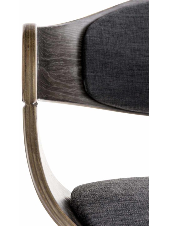 Conjunto de 2 cadeiras em tecido Kingston, cinza/cinza escuro