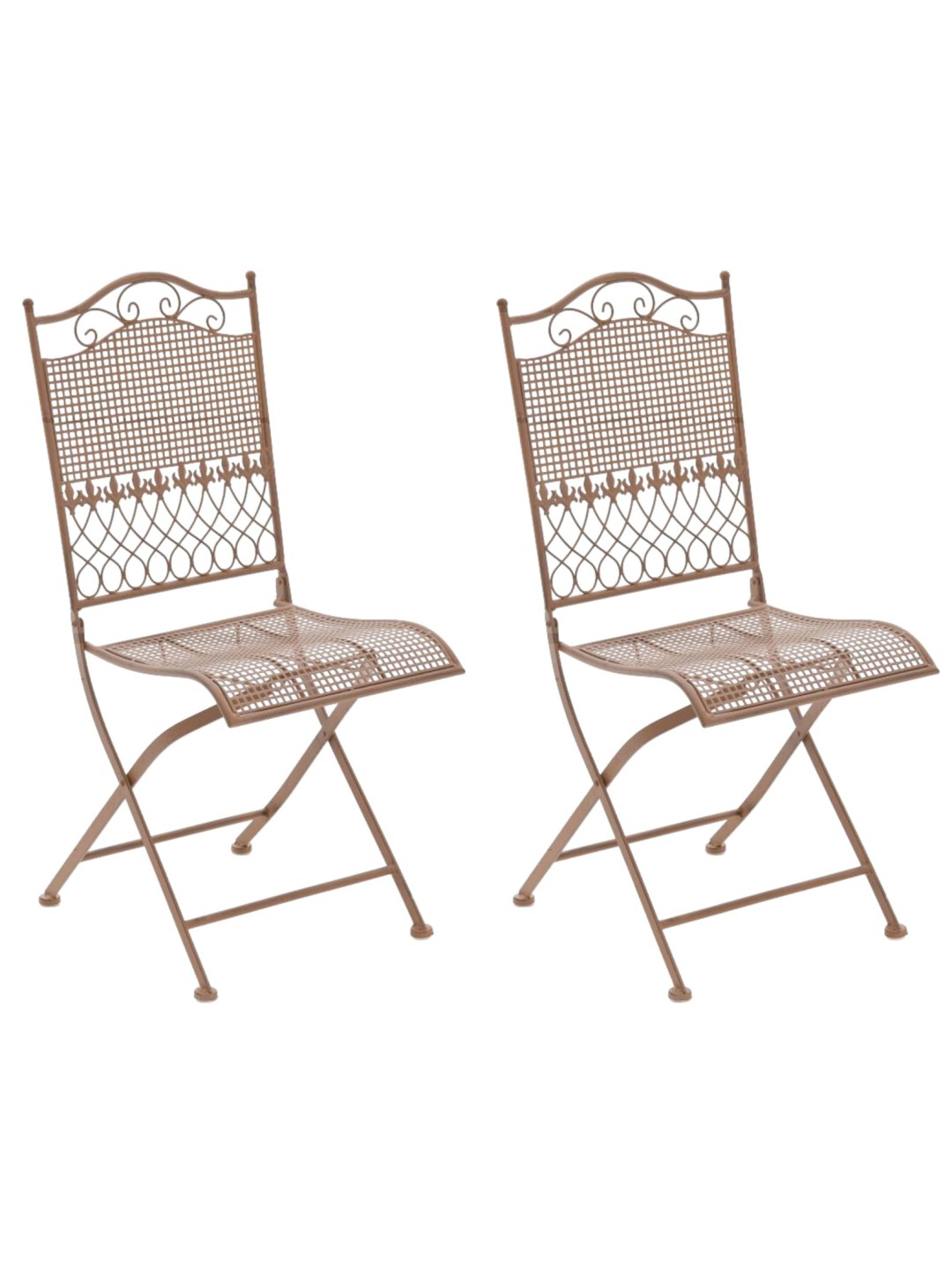 Conjunto de 2 cadeiras de jardim Kiran, castanho antigo