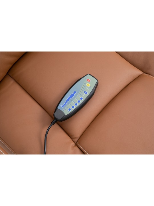 Cadeira de escritório Pacific com função de massagem, castanho claro