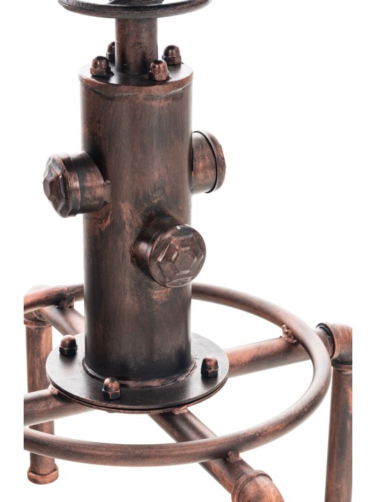 Conjunto de 2 bancos altos Lumos vintage em pele sintética bronze, cinza escuro