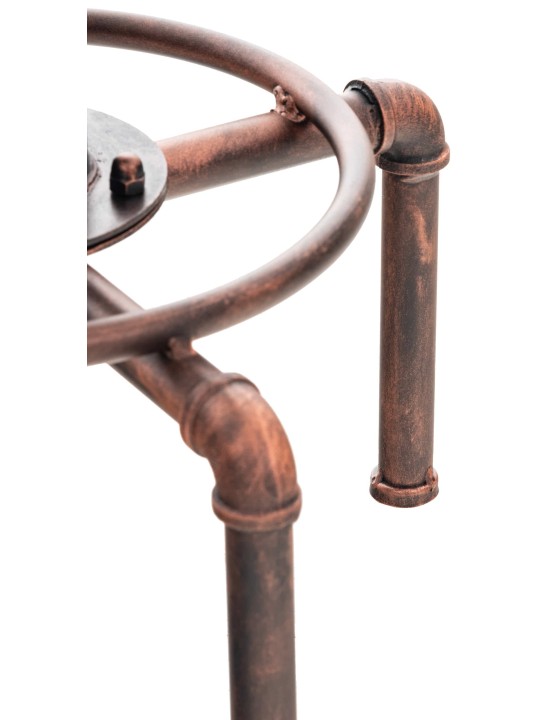 Conjunto de 2 bancos altos Lumos vintage em pele sintética bronze, cinza escuro