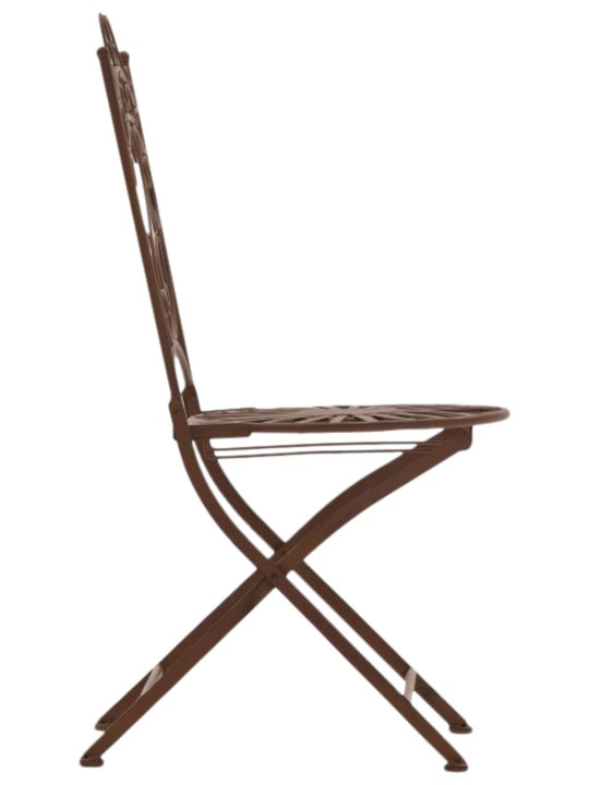 Conjunto de 2 cadeiras Indra, castanho antigo