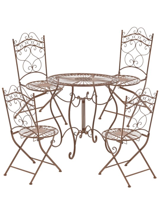 Conjunto de 2 cadeiras Indra, castanho antigo