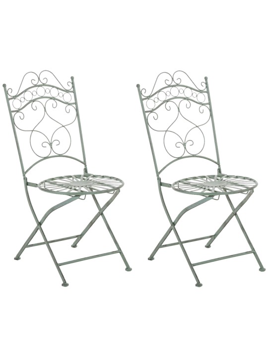 Conjunto de 2 cadeiras Indra, verde antigo