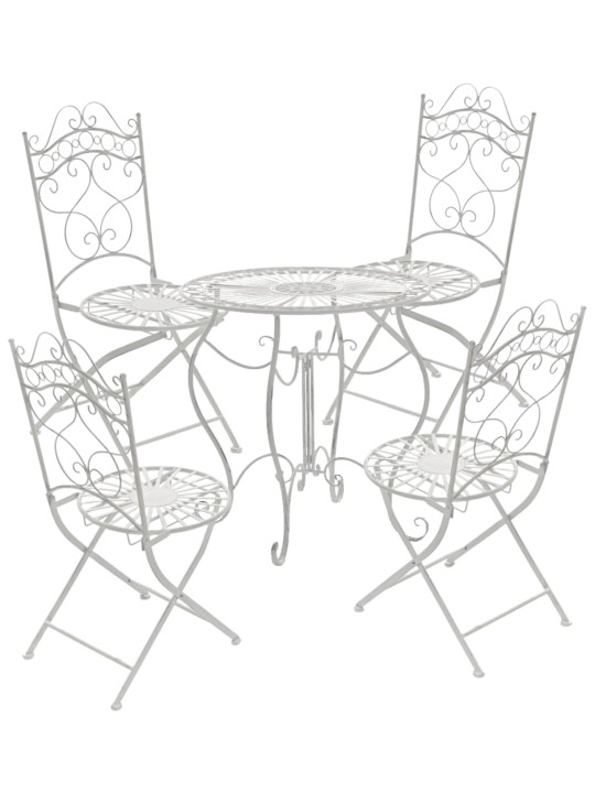 Conjunto de 2 cadeiras Indra, branco antigo