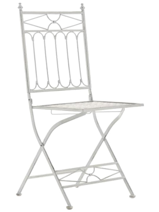 Conjunto de 2 cadeiras dobráveis ​​Asina, branco antigo