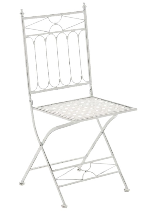 Conjunto de 2 cadeiras dobráveis ​​Asina, branco antigo