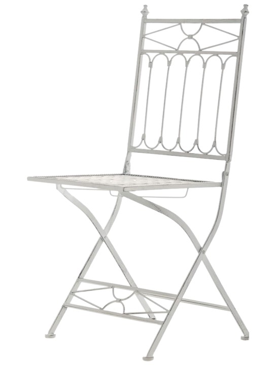 Conjunto de 2 cadeiras dobráveis ​​Asina, branco antigo