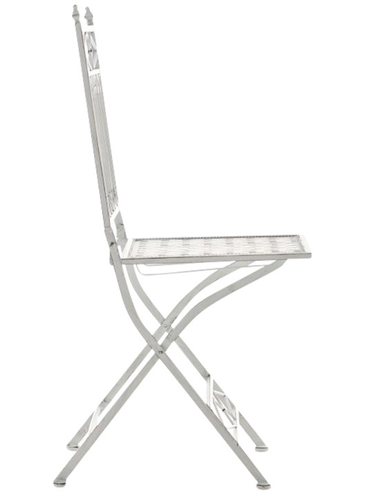 Conjunto de 2 cadeiras dobráveis ​​Asina, branco antigo