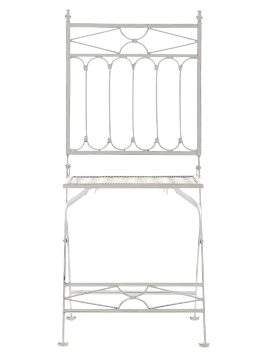 Conjunto de 2 cadeiras dobráveis ​​Asina, branco antigo