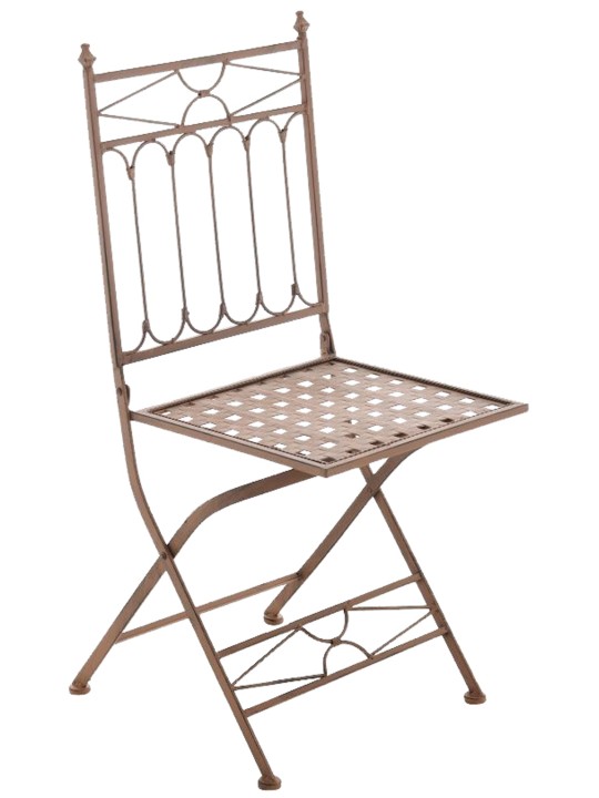 Conjunto de 2 cadeiras dobráveis ​​Asina, castanho antigo