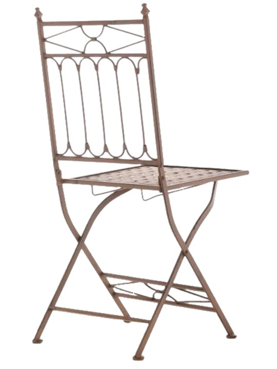 Conjunto de 2 cadeiras dobráveis ​​Asina, castanho antigo