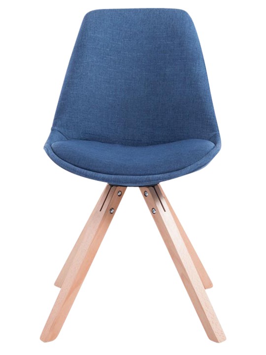 Conjunto de 4 cadeiras para visitantes em tecido Toulouse Square Natura, azul