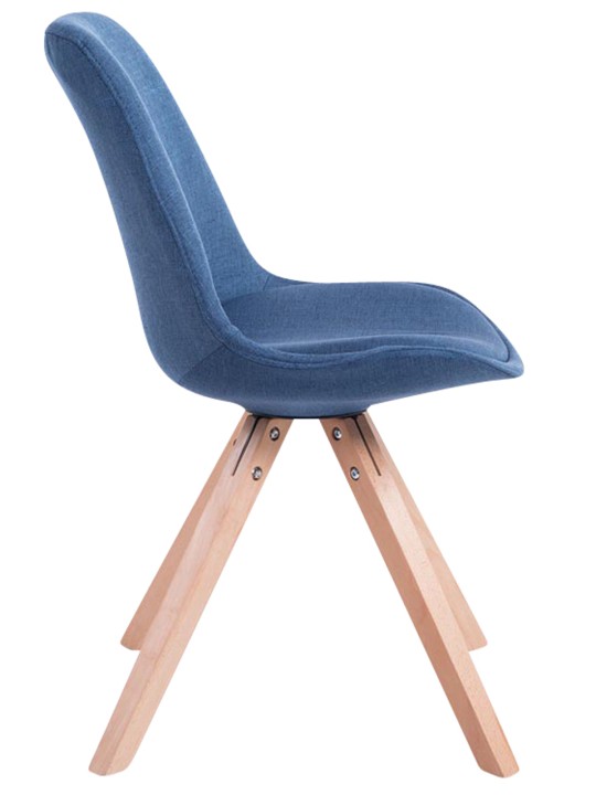 Conjunto de 4 cadeiras para visitantes em tecido Toulouse Square Natura, azul