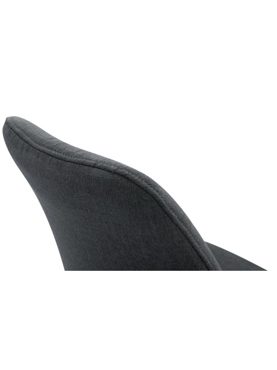 Conjunto de 4 cadeiras para visitantes em tecido Toulouse Square Natura, cinza escuro