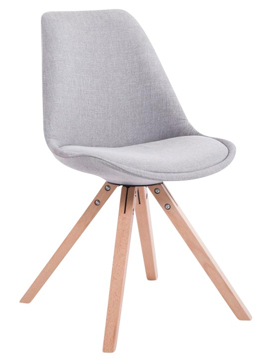 Conjunto de 4 cadeiras para visitantes em tecido Toulouse Square Natura, cinza