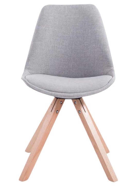 Conjunto de 4 cadeiras para visitantes em tecido Toulouse Square Natura, cinza