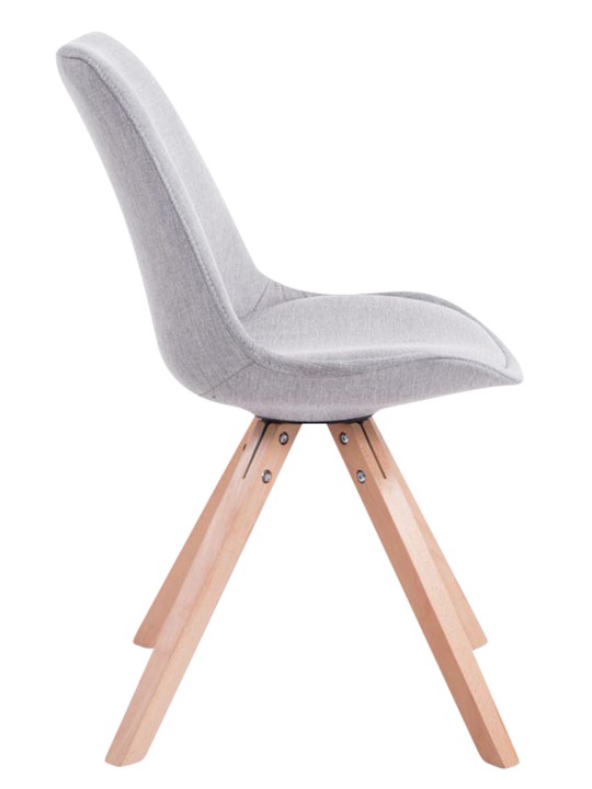 Conjunto de 4 cadeiras para visitantes em tecido Toulouse Square Natura, cinza