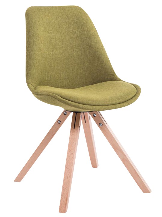 Conjunto de 4 cadeiras para visitantes em tecido Toulouse Square Natura, verde