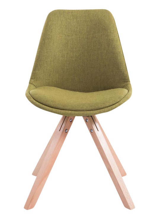 Conjunto de 4 cadeiras para visitantes em tecido Toulouse Square Natura, verde