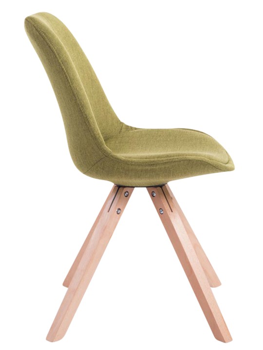 Conjunto de 4 cadeiras para visitantes em tecido Toulouse Square Natura, verde