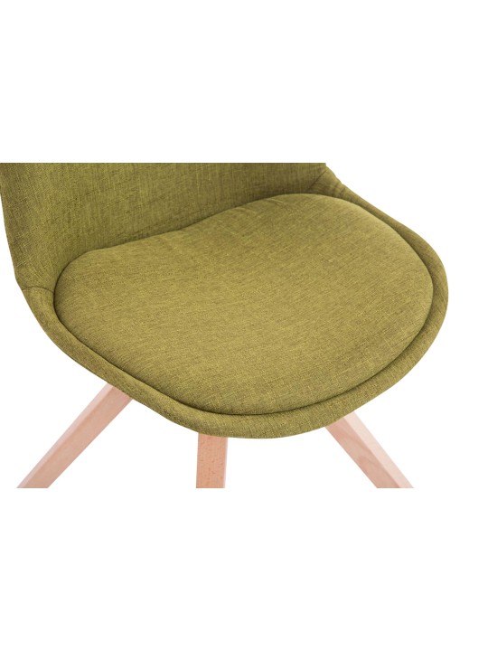 Conjunto de 4 cadeiras para visitantes em tecido Toulouse Square Natura, verde