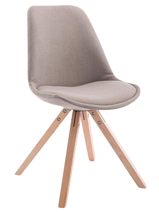Conjunto de 4 cadeiras para visitantes em tecido Toulouse Square Natura, taupe