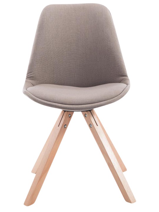 Conjunto de 4 cadeiras para visitantes em tecido Toulouse Square Natura, taupe